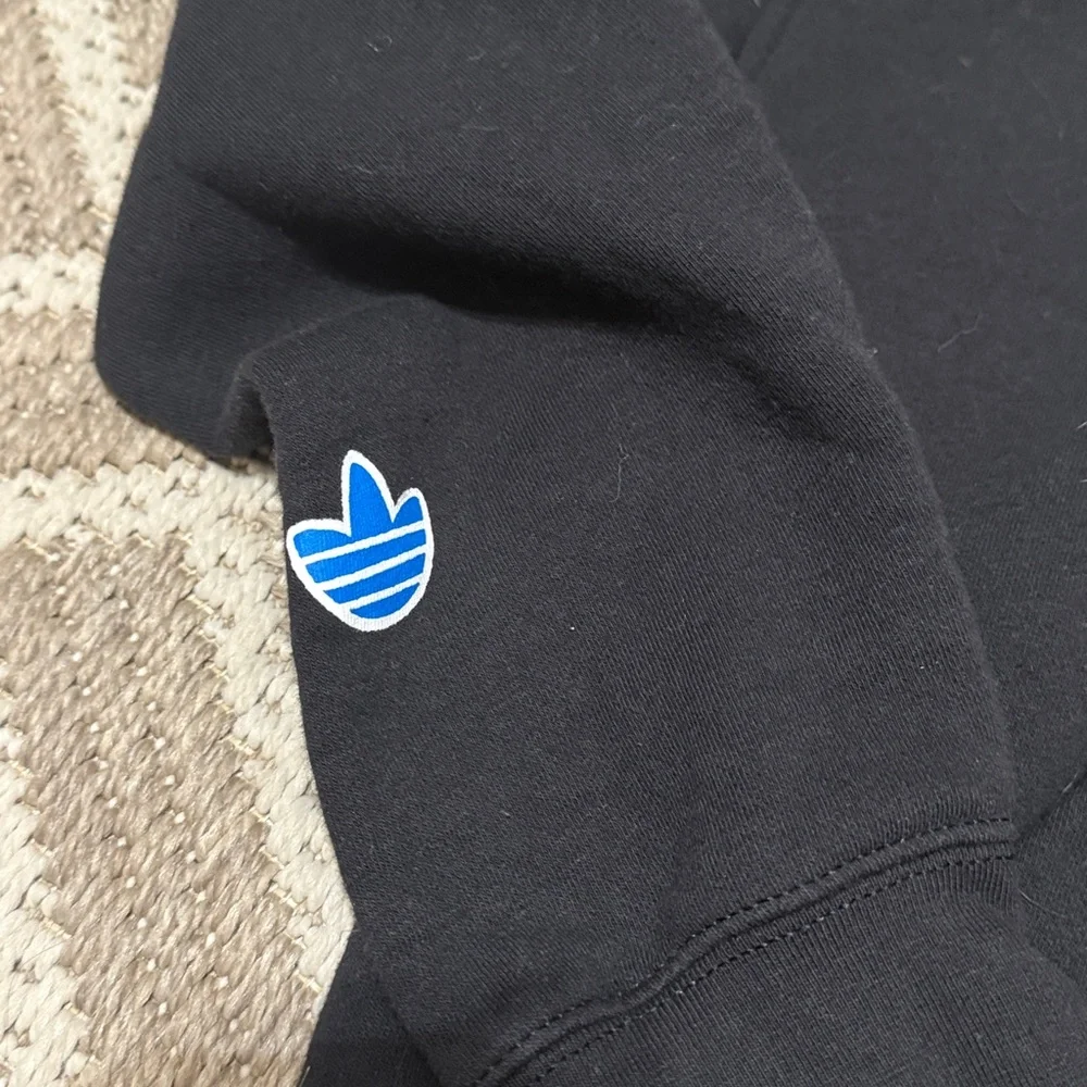 Adidas Black Hoodie with Veggie Accents men’s medium